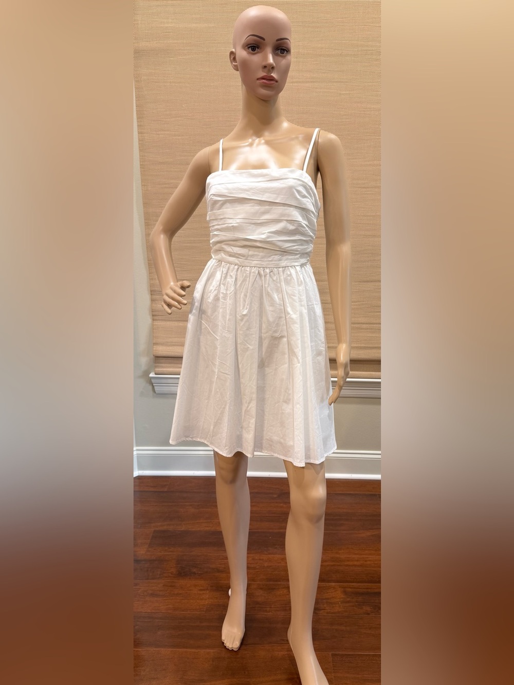 Pink Lily White Dress with Open Back and Bow Tie. Size M
